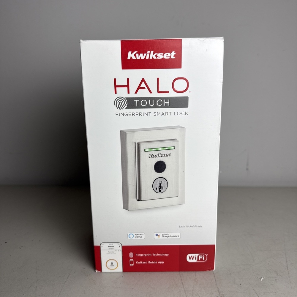 Kwikset Halo Touch Fingerprint Wi-Fi Smart Lock, Keyless Entry Door Low Profile